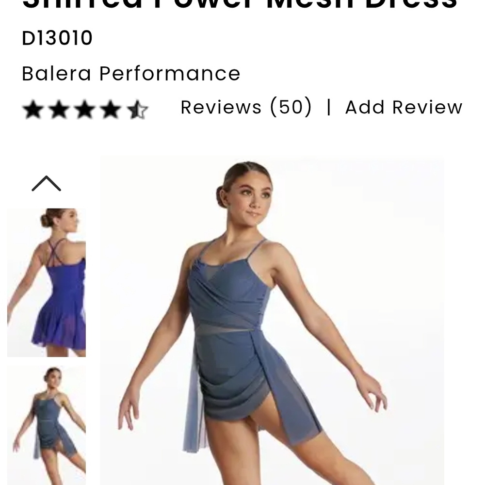 Balera Slate Blue Mesh Dance Costume